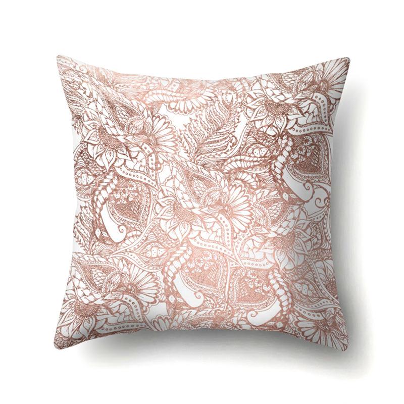 Polyester Pillow Case Automobile Decoration Home Printed Pillow Case Waist Cushion Cover Car Cushion Head Cushion Cover