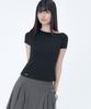 MISEKI SEOUL Sheer Shirring Layered Top Black