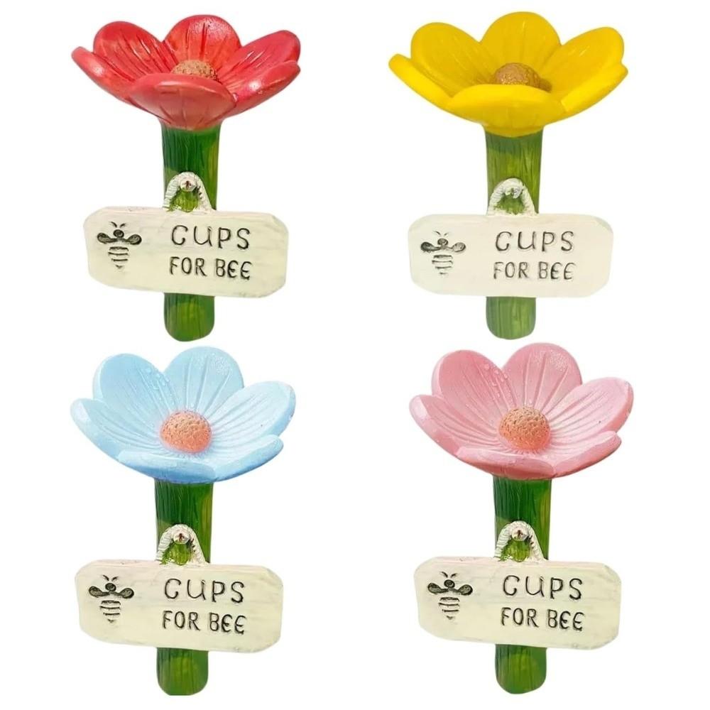 Resin Insect Drinking Cup Colorful Garden Decoration Bee Butterfly Water Dispenser  Beekeeping