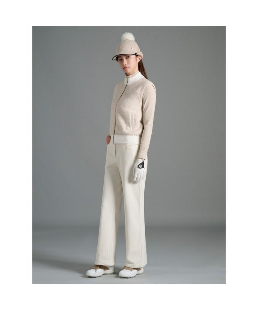 Beanpole Golf Women'S Windproof Full-Zip Vest - Beige