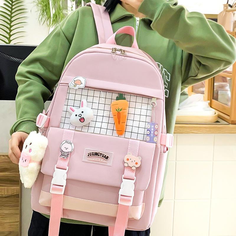 Primary School Girl Four Piece Set Junior High School High School Student Backpack College Boy Backpack