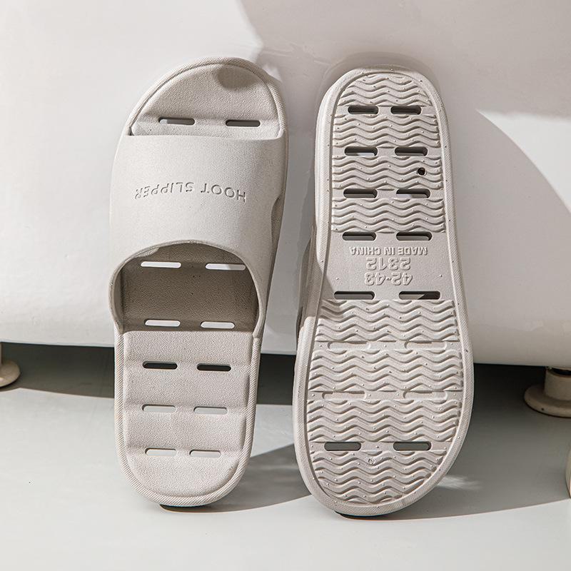 Anti-Slip Hollow Bath Slippers - Leak-Resistant Home Shoes for Couples