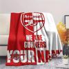 1PC Custom Name Arsenal Patterned Flannel Blanket Suitable For All Seasons for Home Decor Warmth and Comfort Gifts Holiday Present
