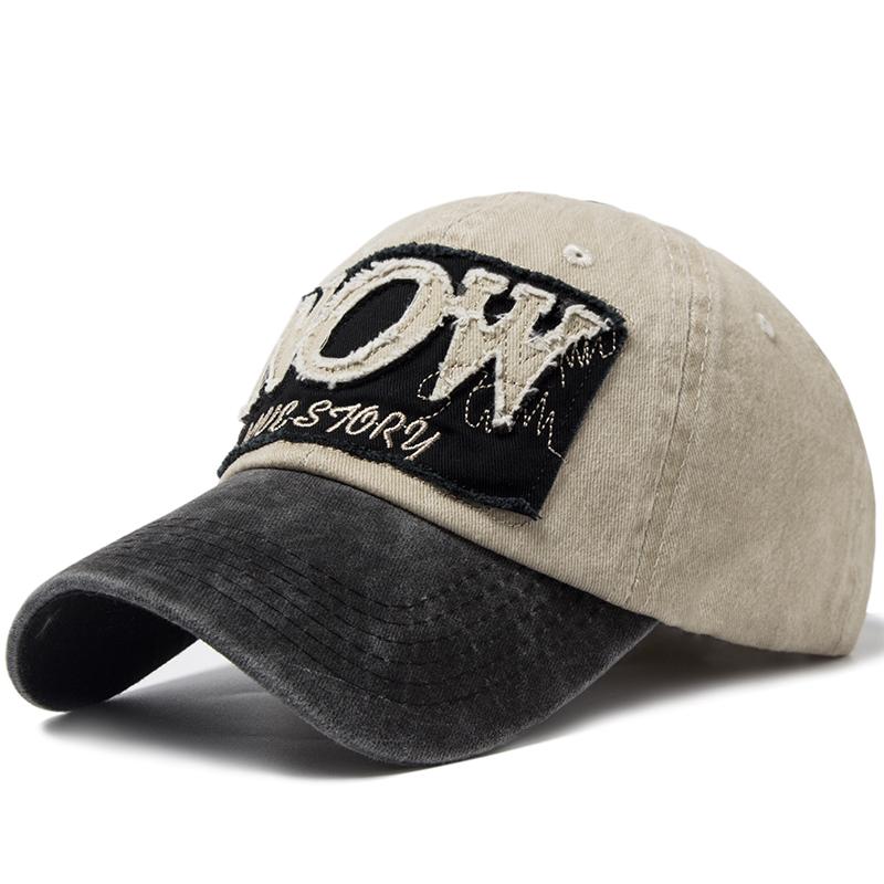 

Retro Baseball Cap For Men Women Now Embroidered Letter Dad Hat With Two-Tone Visor Vintage Washed Strapback Outdoor Casual Cap Adjustable