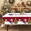 Christmas Tablecloth New Year 2026 Santa Claus Snowman Navidad Table Cover Christmas Party Table Decoration for Home 2026 Gifts
