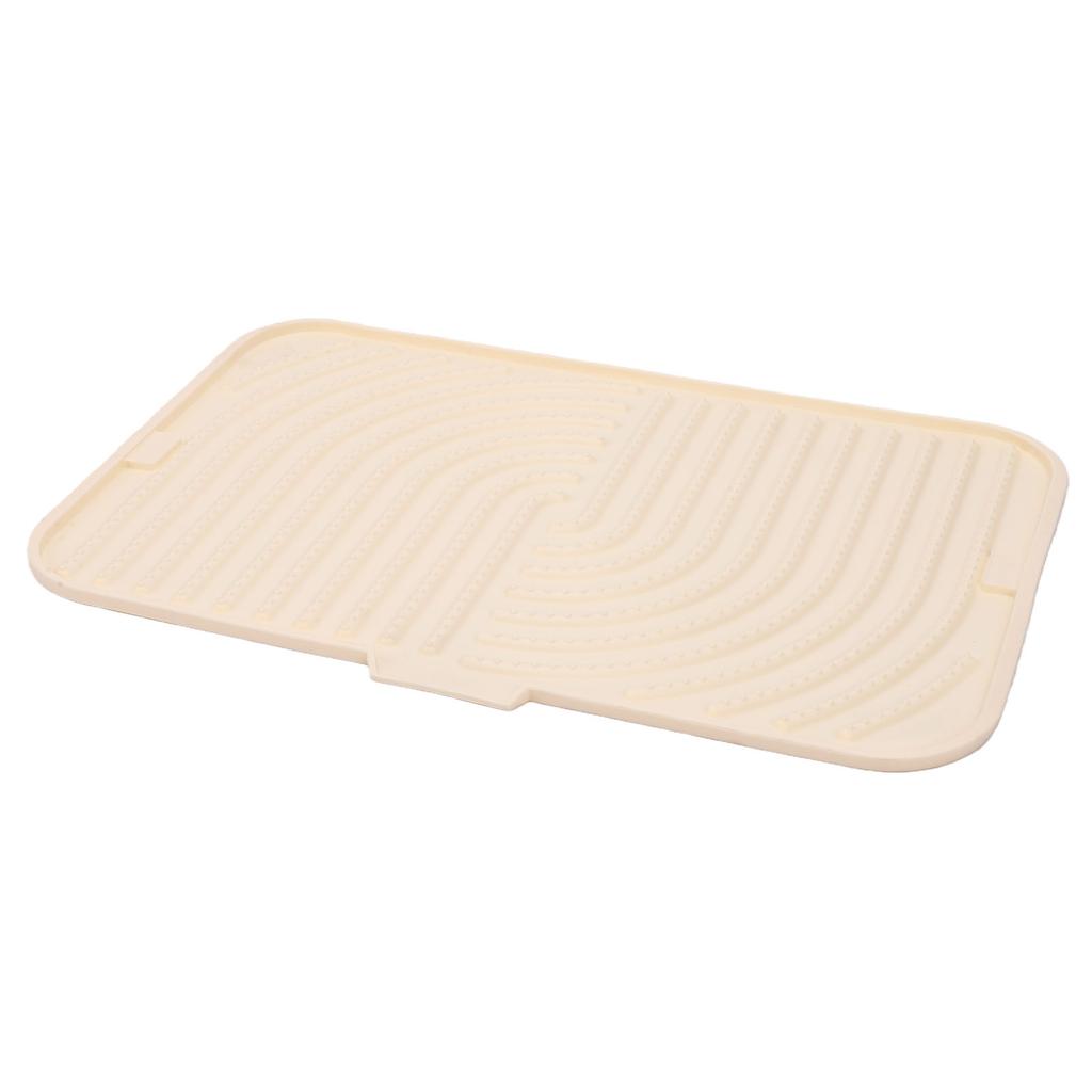 Silicone Dish Drying Mat with Slope Drain Design Non Slip Sink Dish Drying Rack Mat for Kitchen Counter