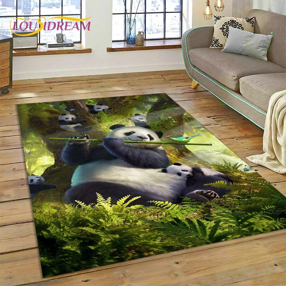 Dream Cute Panda Cartoon Animal Carpet Rug for Home Living Room Bedroom Sofa Doormat Decor,Kids Play Area Rug Non-slip Floor Mat