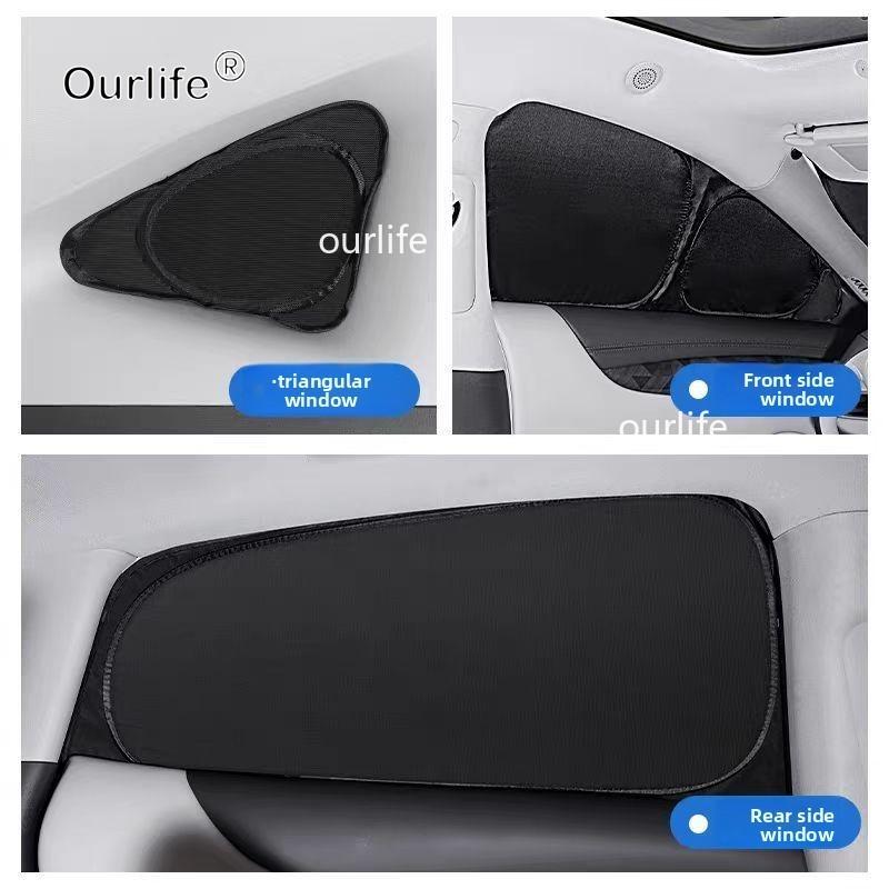 For IM Motors LS6 MG IM6 2026 2025Car Black Sunshade Side Window Privacy Curtains Front Rear Sunscreen Heat Insulation Sunshield