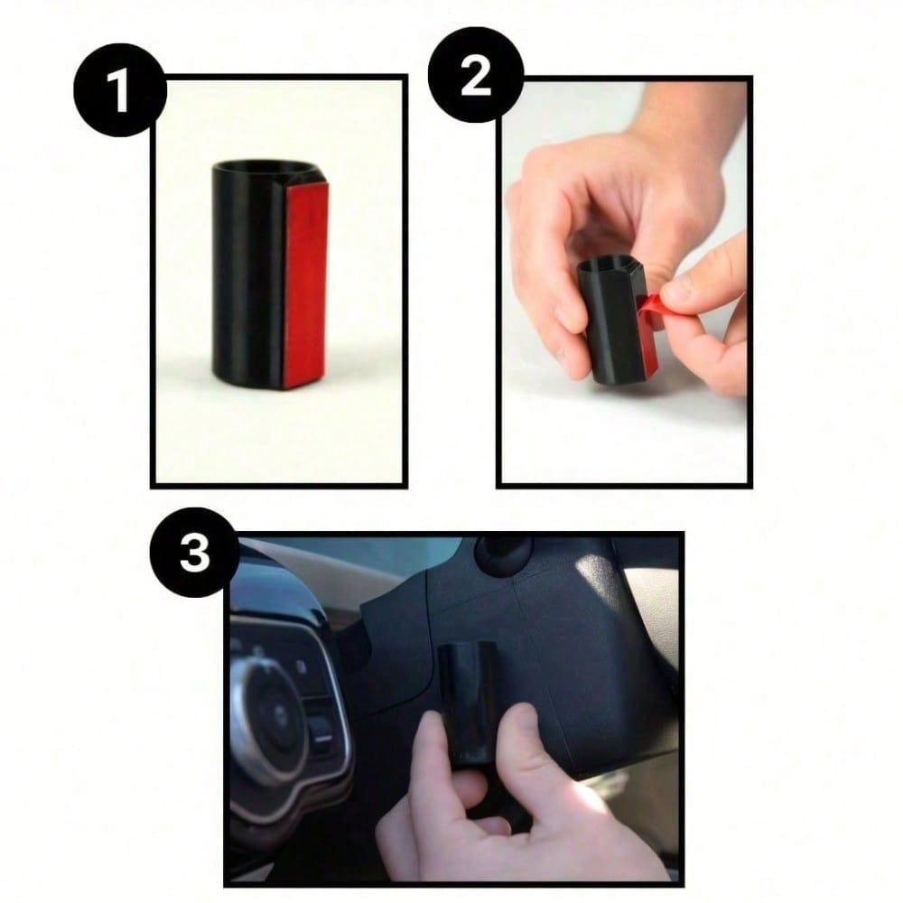 Portable Silicone Car Lipstick Stand - Compact Cosmetics And Accessories Storage Stand, Black With Practical Hook