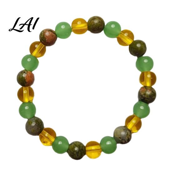 Natural Gemstone Jewelry Handmade Stone Stretch Bracelet Adjustable Elastic Healing Faux Symbolic Luck for Men Crystal Spiritual Gifts Women