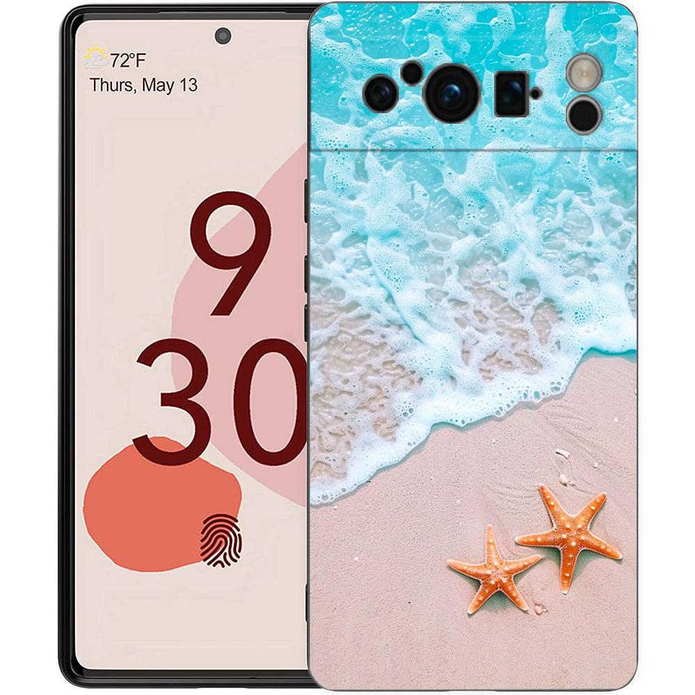 

Чехол для телефона Синее море, океанские волны для Google Pixel 9 8 9A 8A 7 7A 6 Pro XL 6A 5G, Черный, Мягкая задняя сторона, Роскошный TPU чехол Pixel 6A
