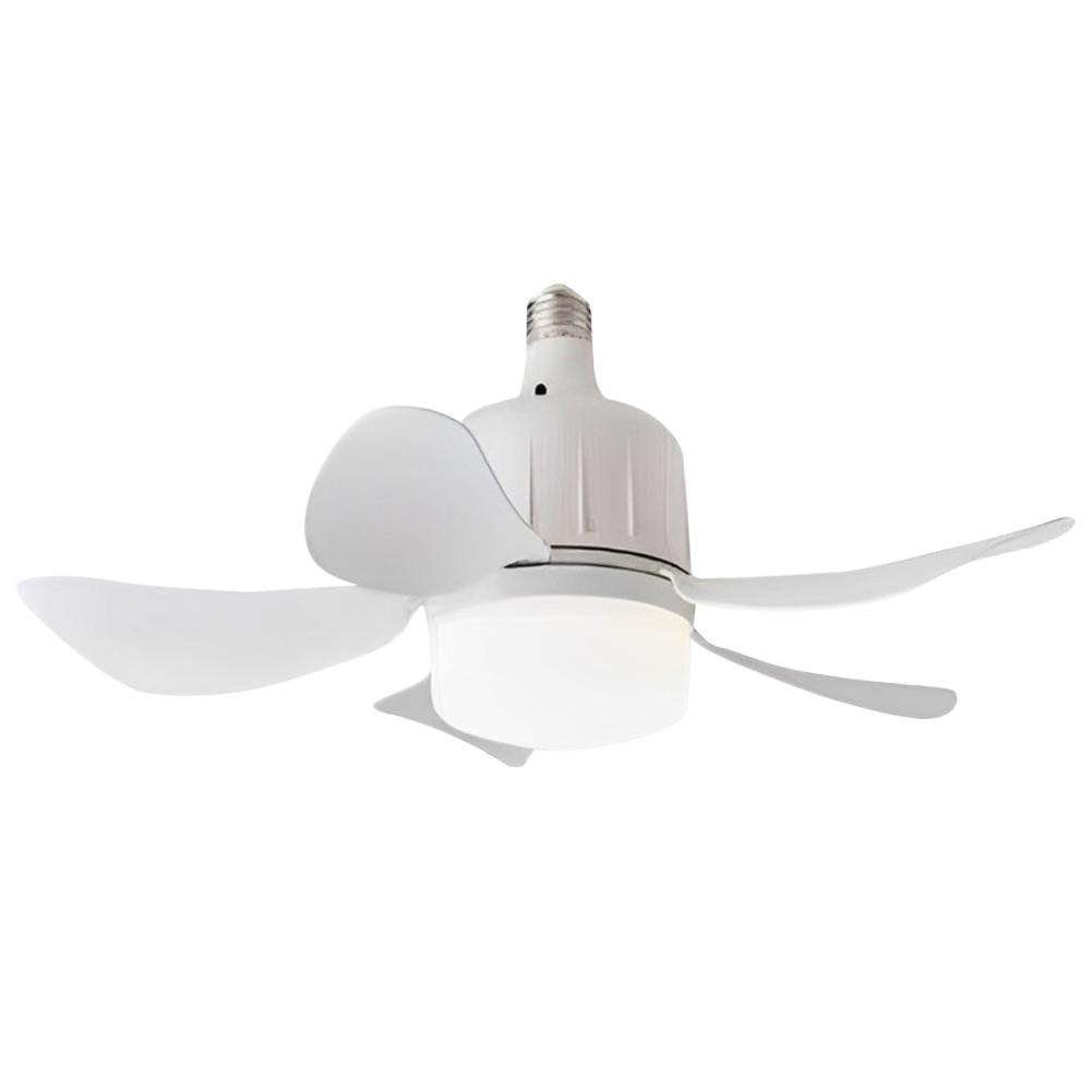 LED Mini Ceiling Fan E27 Base 3 Colors Dimmable Light Bulb Fan with Socket 17.7 Inch Small Ceiling Fan Light for Kitchen Bedroom
