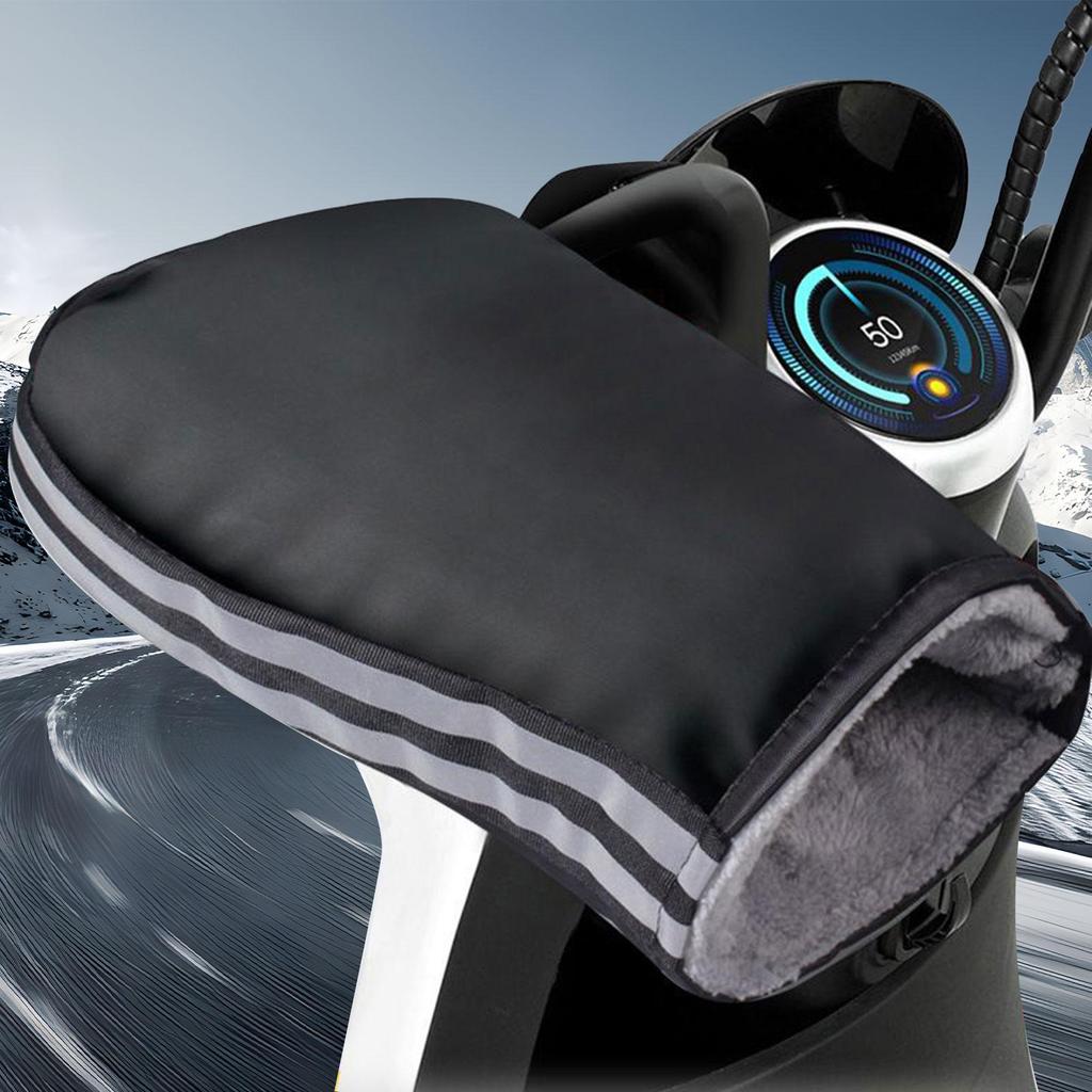Motorcycle Handlebar Gloves Windproof Warm Waterproof Cycling Supplies With Reflective Strips Bike Handlebar Mittens For Daily