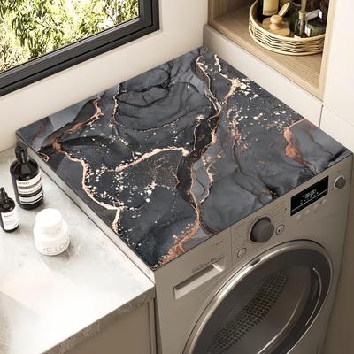 Tapis anti-poussière pour machines à laver Tapis antidérapant pour dessus de réfrigérateur Tapis pare-soleil pour appareils électroménagers et Housse en tissu absorbant l'eau KTY