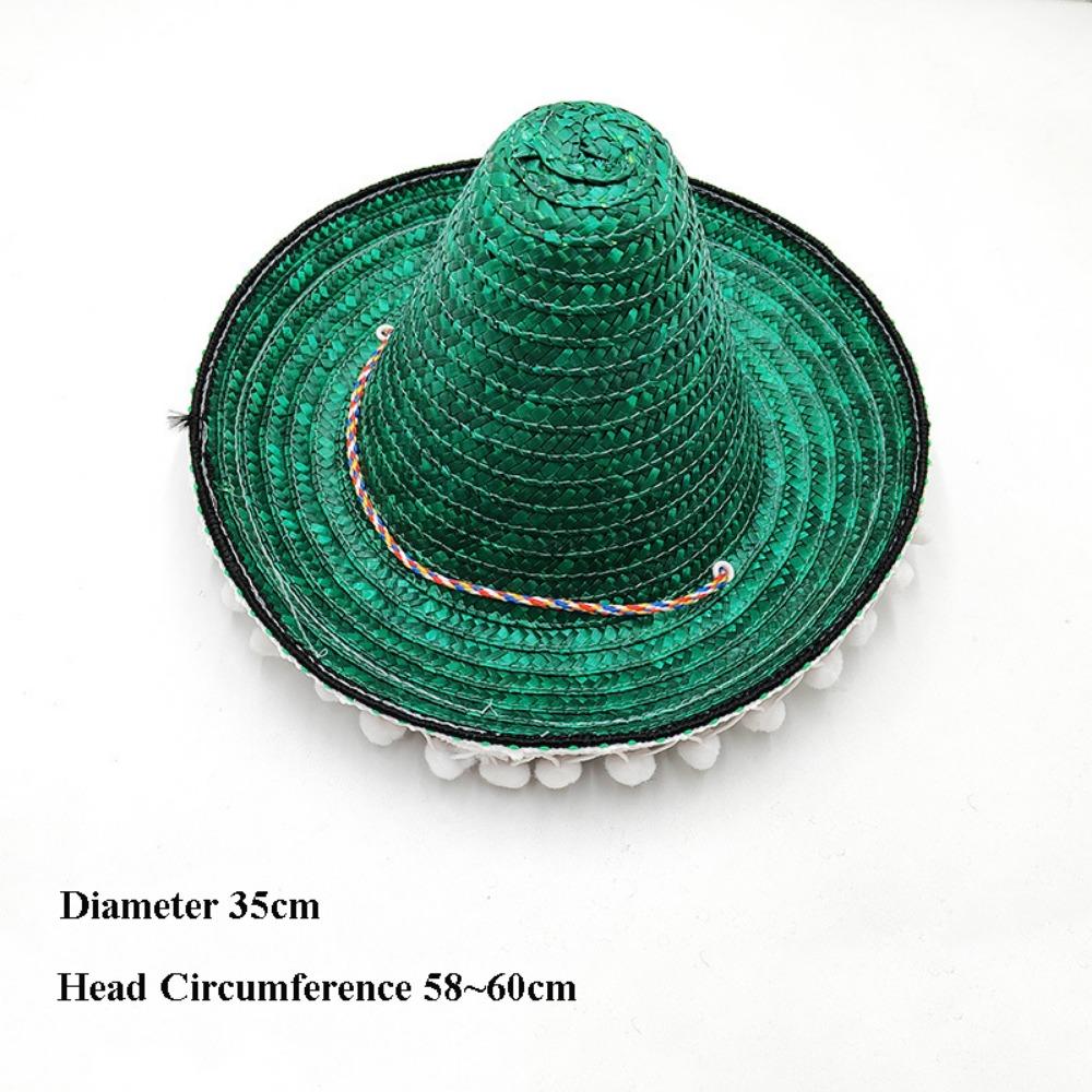 Unisex Mexican Beach Hat Sunscreen 58~60cm Sunscreen Hat Children's Performance Flavors Halloween Hat Men Women Outdoor
