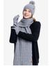 Women's Winter Knit Hat, Scarf, and Gloves Set - Double Layer Fleece Lined for Warmth