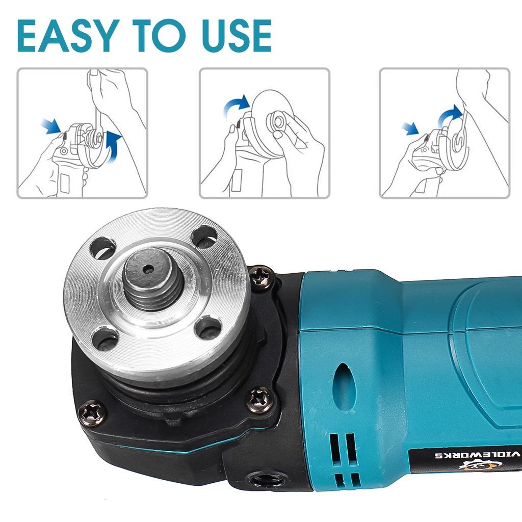 21V Cordless Angle Grinder 11000rpm Li Battery Electric Polishing Cutting Machine Power Tools For 18V Battery New