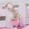Cute Strawberry White Daisy Keychain Y2k Fruit Kawaii Heart Flower Keyring Backpack Pendant Men Women Jewelry Gifts