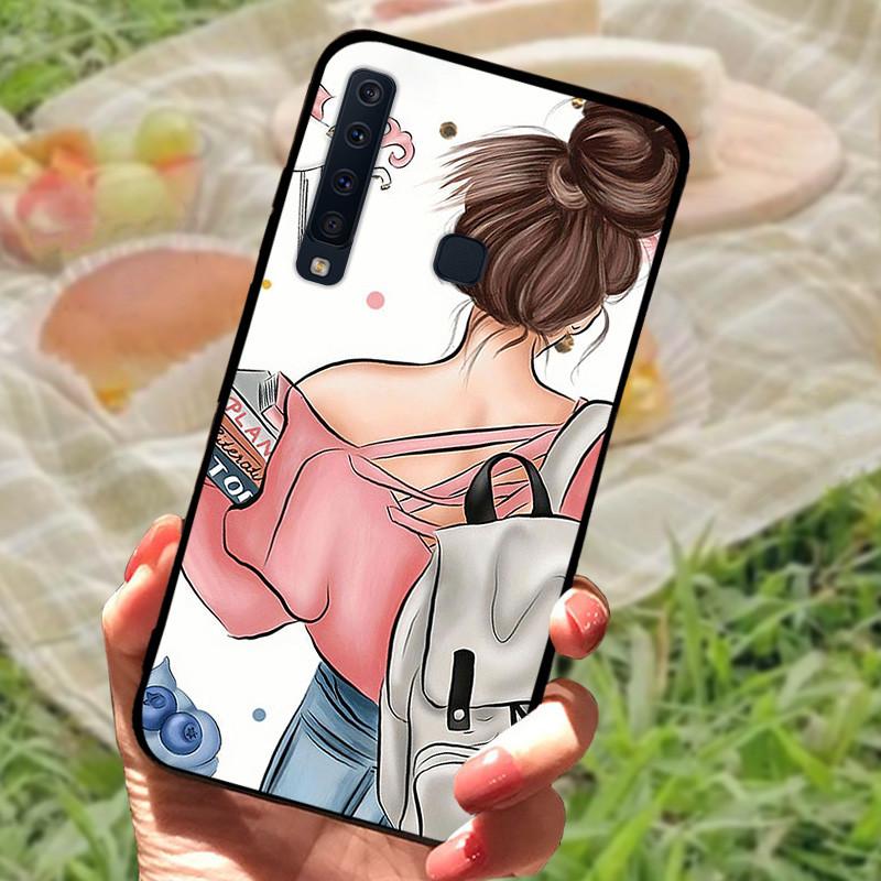 For Samsung A9 2018 Case Cover A7 2018 Silicone Soft Marble Black Bumper Funda Coque for Samsung Galaxy A7 A9 2018 Protective