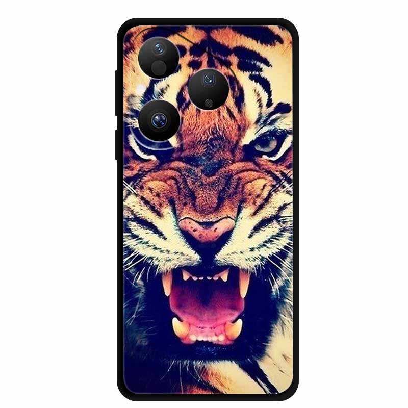 Colorful Case For Huawei Pura 80 Case Cartoon Animal Silicone Black Soft Cover for Huawei Pura 80 Case Protective Bumper Pura80