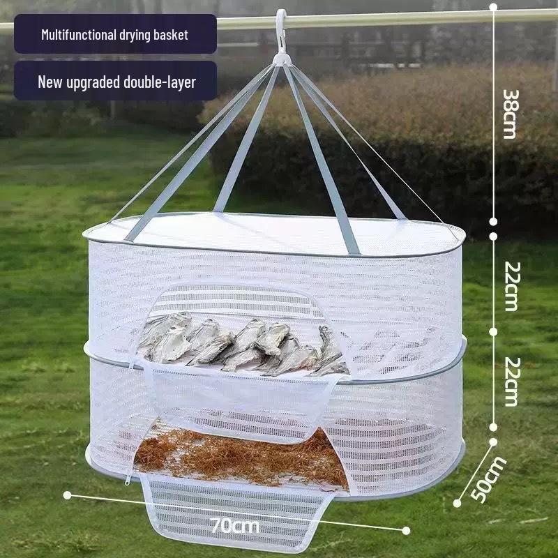 3-Layer Foldable Windproof Drying Rack for Clothes & Socks