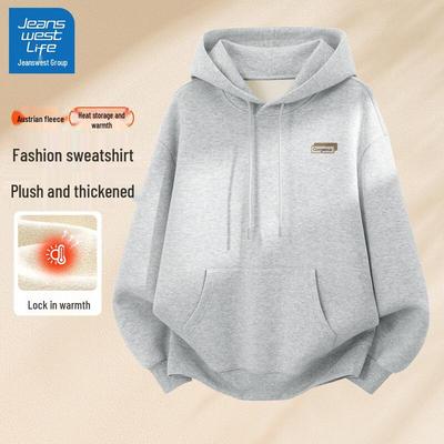 JEANSWEST LIFE Herren Schweres Fleece Kapuzenpullover