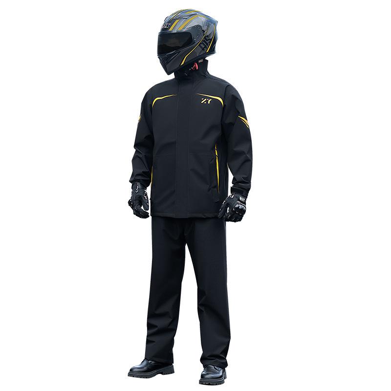 Qi An Ga Mian Adult Reflective Waterproof Cycling Raincoat and Pants Set