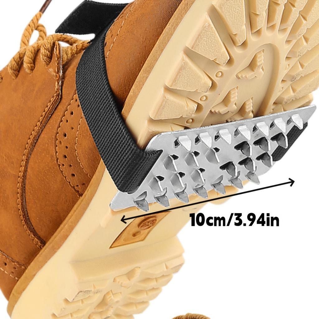 2pcs Adjustable Stainless Steel Snow Claw Ice Grippers with System - Heavy-Duty Winter Climbing, Walking, Driving Grips