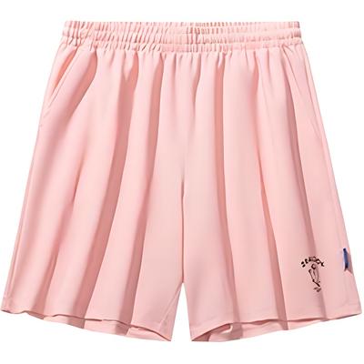 Seal Look Collaboration Life Series Casual Simple Letter Lace Loose Sports Shorts Women Shorts Light-Plum 962528301-6