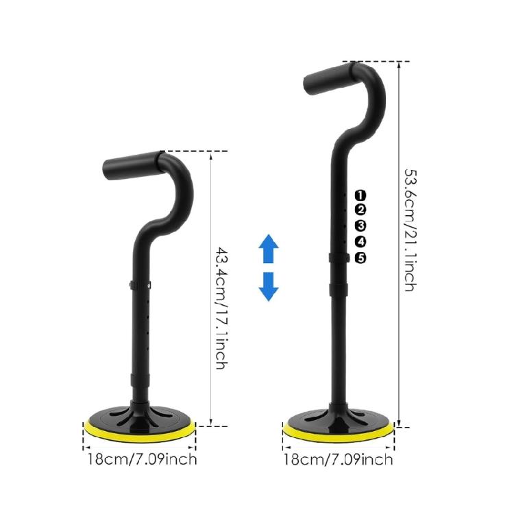 Ergonomic Stand Up Assist Device For Seniors 5 Height Selections Lightweight Aluminum Construction Wide Firm Base