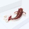 Enamel Carp Brooch for Women Unisex Animal Lapel Pins Party Friend Accessories Gifts