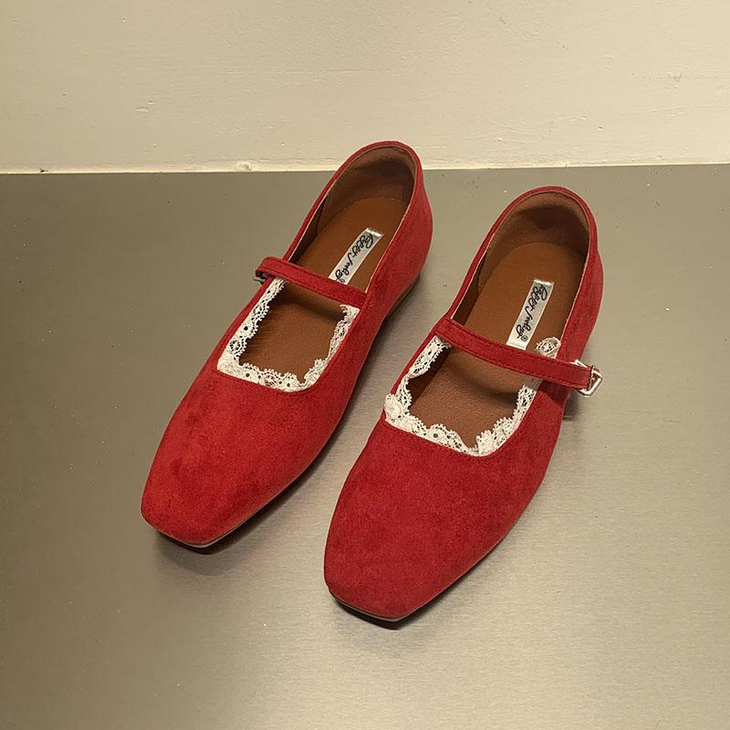 

Fashion Female Shallow Ladies Flats Shoes Soft Fashion Buckle Strap Women Mary Janes Flats Shoes With Height Increasing Footwear 35 красный