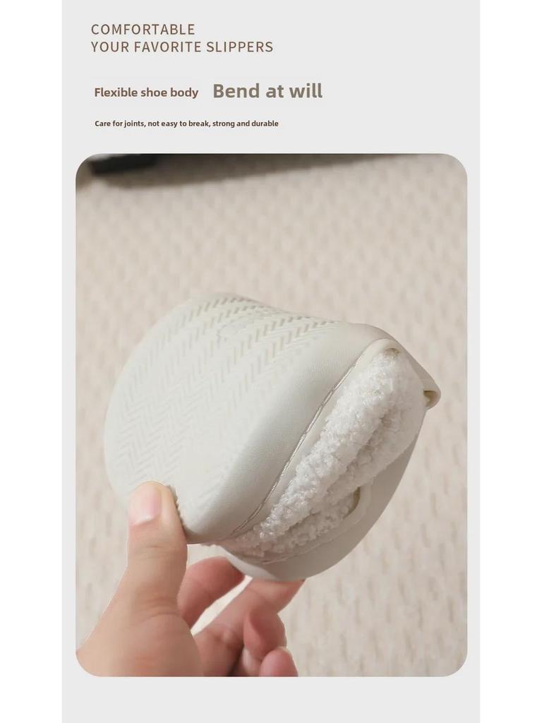 Damen Weihnachts-Elch Baumwollpantoffeln - Warme Winter-Hausschuhe