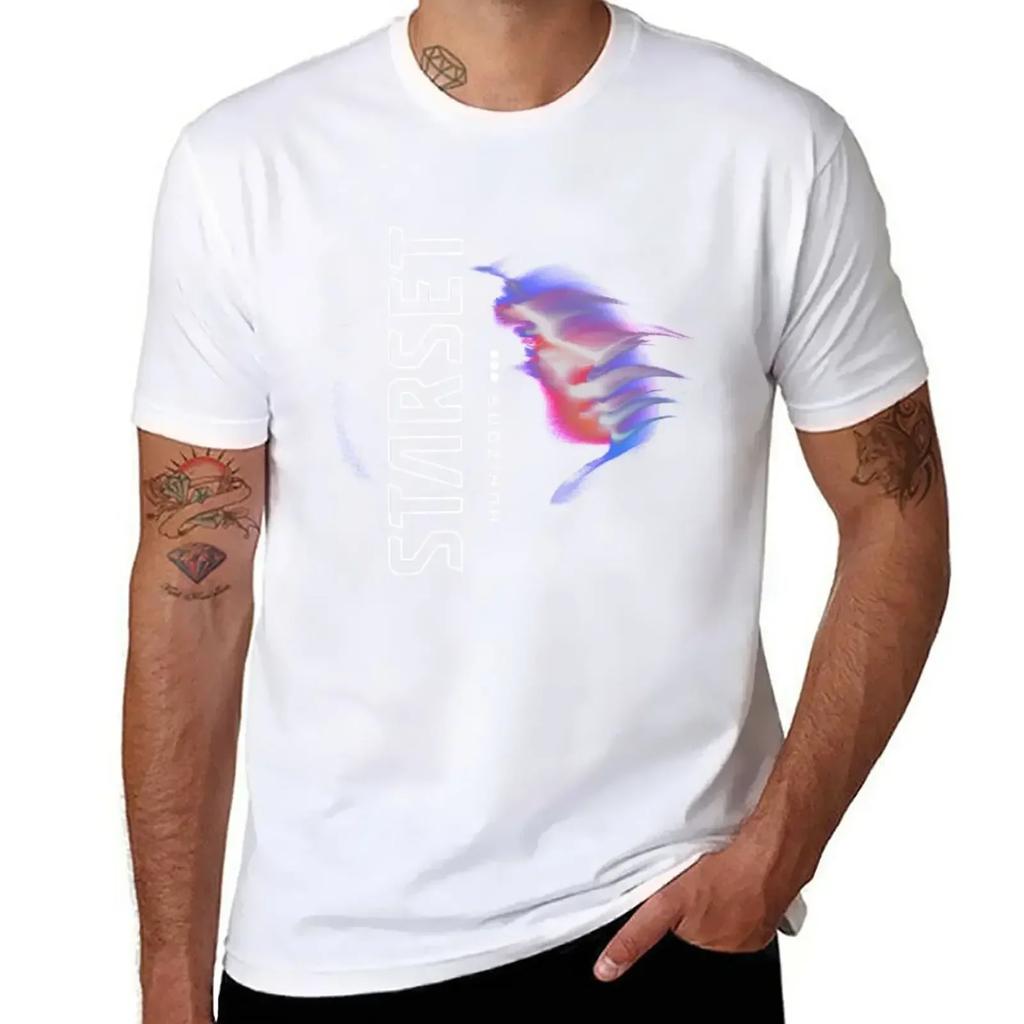 2024 Summer Vintage t shirt for men Starset Merch T-Shirt customs design your own tops streetwear harajuku cotton tshirt