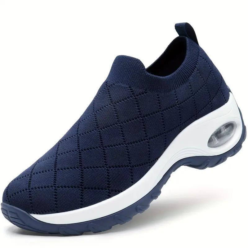 Women's Casual Shoes Large Size Fly-woven Socks One Pedal Lazy Shoes Breathable Simple Air Cushion Comfortable Work Shoes