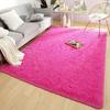 Soft Modern Pink Rugs Shaggy Fluffy Living Room Plush Carpets for Children Bedroom Bed Floor Foot Mats Nursery Kids Play Rugs