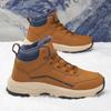 Mens soft elastic winter warm winter cold padded snow boots thick bottom non-slip wear outdoor leisure sports mountaineering cotton boots