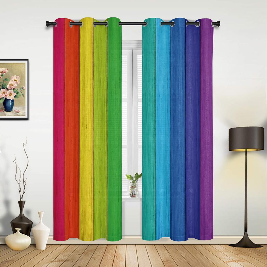Candy Rainbow Stripes Vorhänge für Schlafzimmer Wohnzimmer Vorhänge Küche Kinderzimmer Fenster Vorhang Moderne Wohnkultur