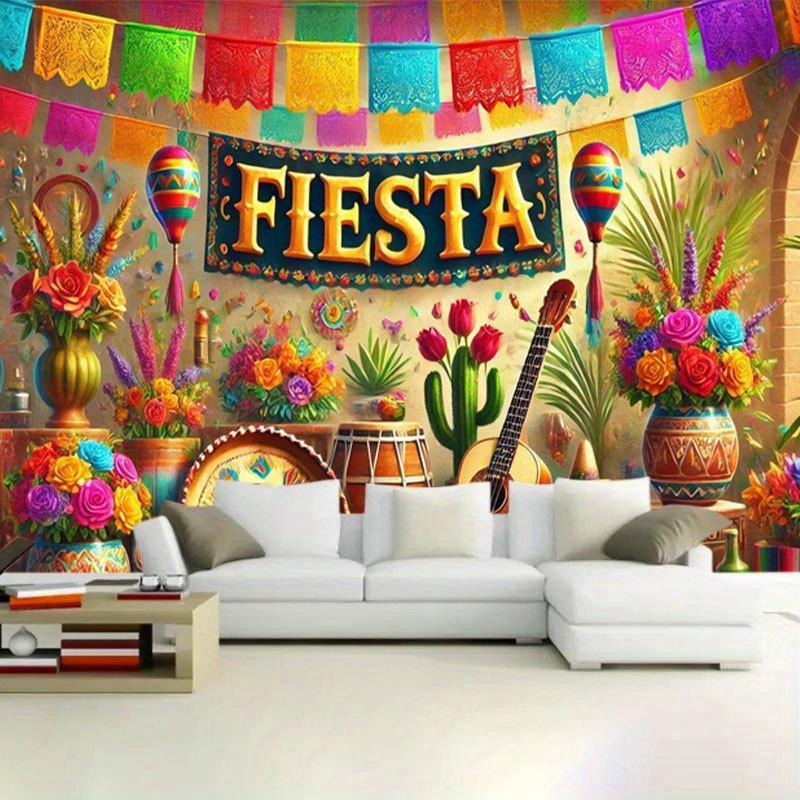 1 Piece of Vibrant Mexican Party Banner - Indoor/outdoor Banner