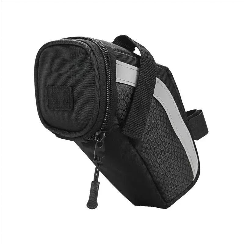 Torba pod siodełko rowerowe 1L mały schowek czarny rowerowa torba na tył siodełka akcesoria zestaw narzędzi odblaskowe akcesoria rowerowe