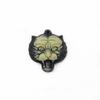 Purple Jade Tiger Head Pendant Necklace - Zodiac Tiger Ornament and Birthday Gift with Hanging Rope