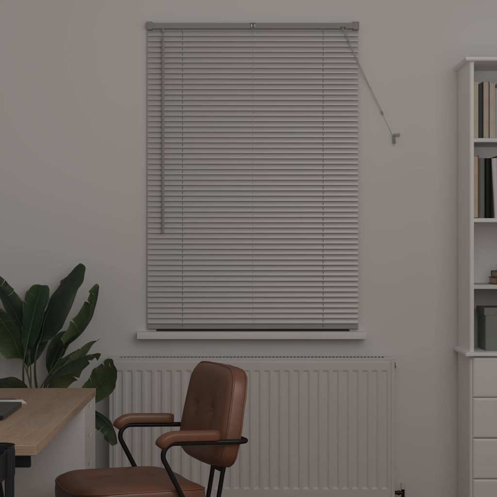 Aluminum Venetian Blinds Silver 130 x 90 cm