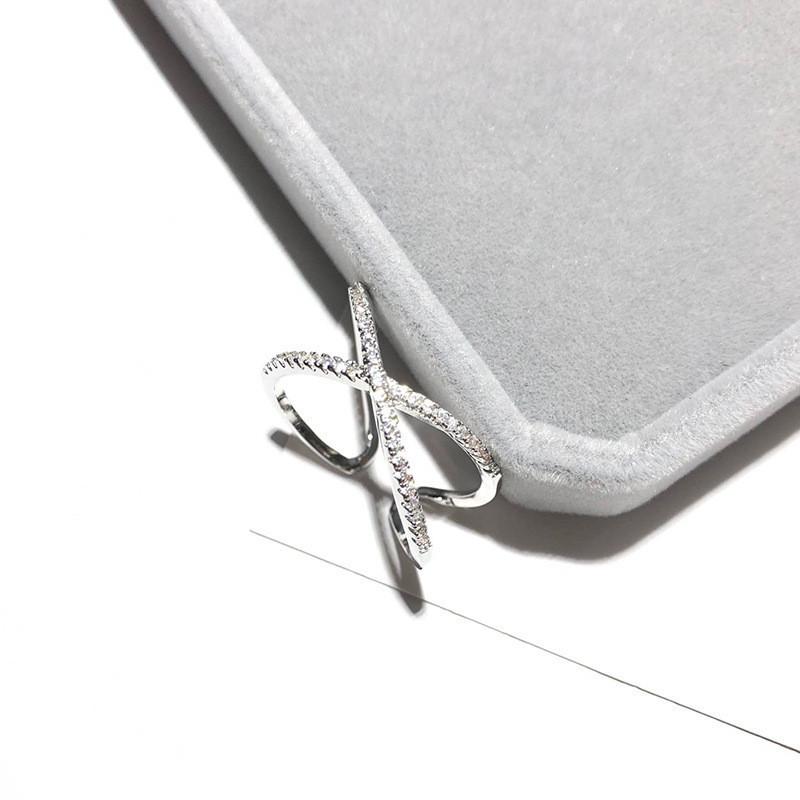 Schicker offener, verstellbarer Ring aus 925er Sterlingsilber für Damen, zarter minimalistischer Stil, ideal für jeden Anlass