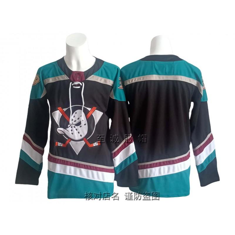 Mens Vintage Ice Hockey Jersey Team Duck 15 Embroidered Cotton Blend Practice Uniform Adult Fall Season
