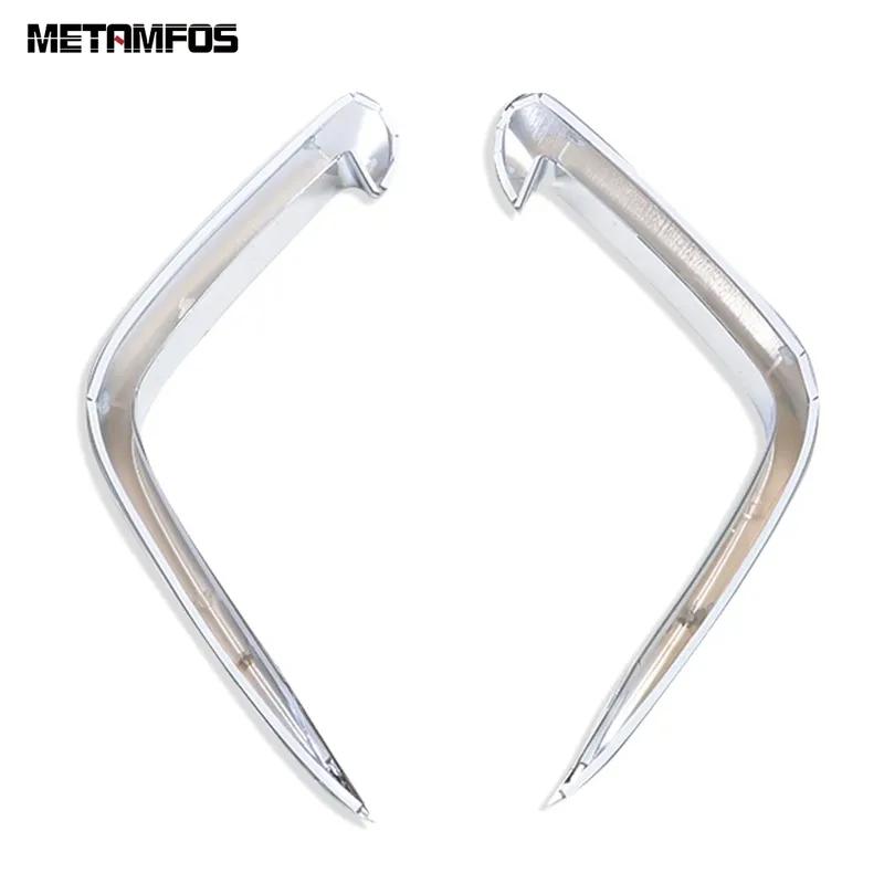 Car Accessories For Hyundai Tucson NX4 - 2024 Exterior Chrome Front Fog Light Lamp Eyelid Eyebrow Foglight Molding Trim