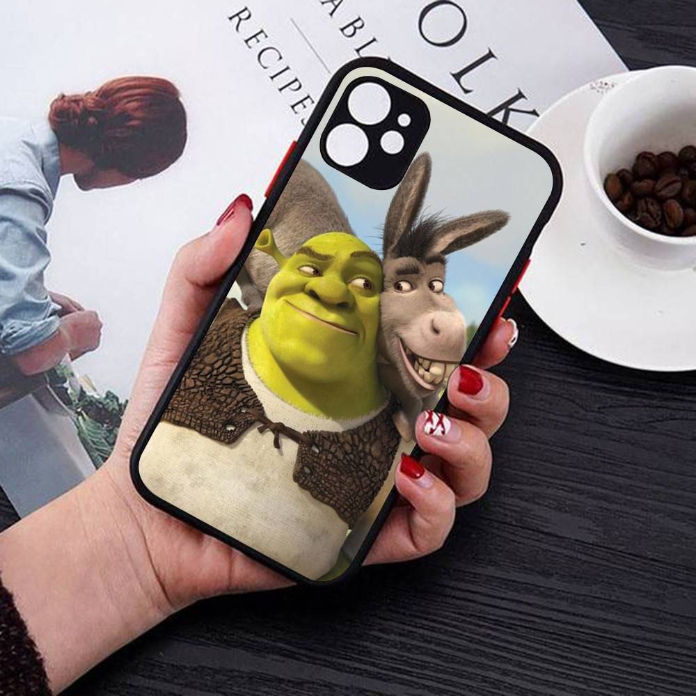 Cartoon S-Shreks Phone Case For IPhone 14 11 12 13 Mini Pro Max 8 7 Plus X XR XS MAX Translucent Matte Cover