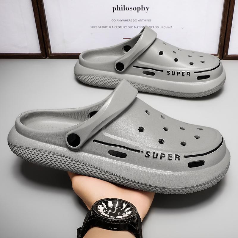 Men's Summer Slip-Resistant Closed-Toe Garden Sandals with Soft Sole