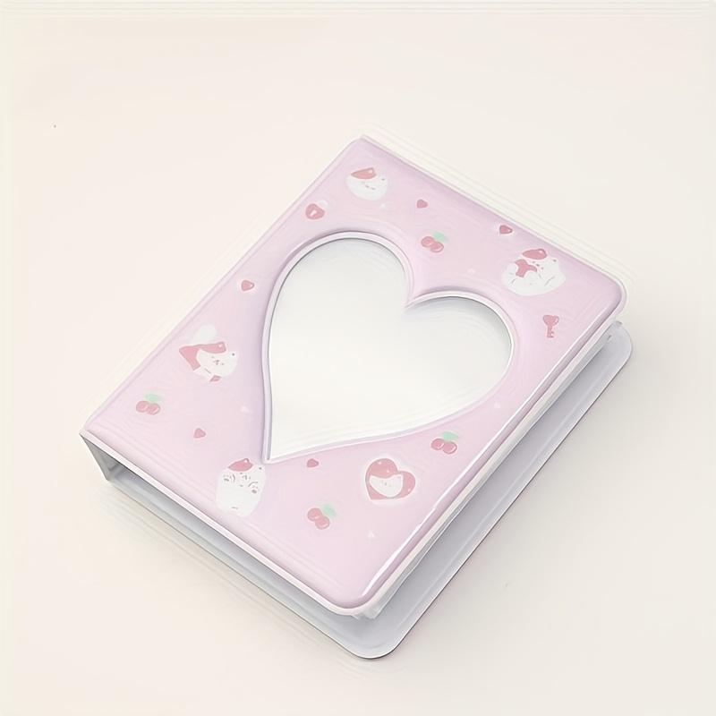 1pc Three-Inch Love Album Photo Storage Book with Heart Design - Transparent Inner Pages, Perfect for Commemorating Precious Moments, Memory Book