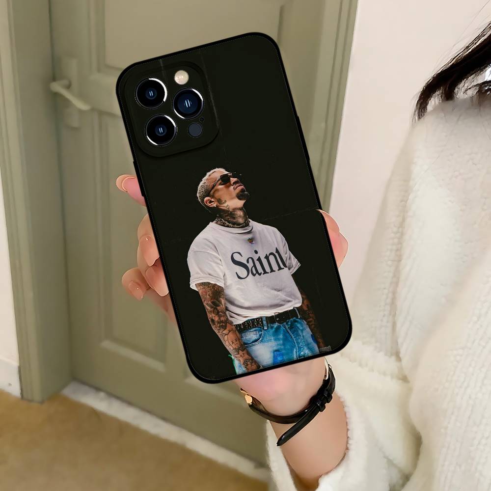 CB-Chris Brown-A Phone Case Black That Fits For IPhone 17,16,15,11,13,14 Pro Max,Plus,X,Xr,Xs Max,13Mini