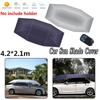 4.2x2.1m Car Summer Sunshade Umbrella Fully Automatic Folding Roof Summer Sunscreen Shed Remote Control Portable Canopy Cover